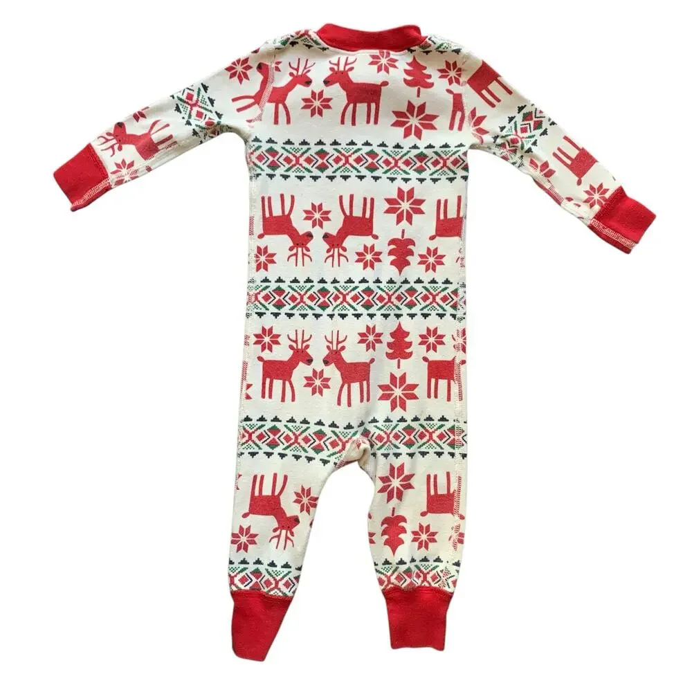 Hanna Andersson Dear Deer Baby Zip Sleeper